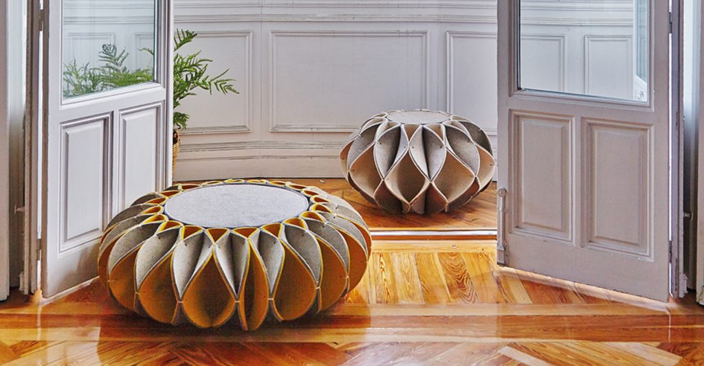 pouf ruffian gan rugs