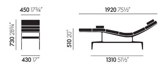 dimensions es106 Vitra soft pad