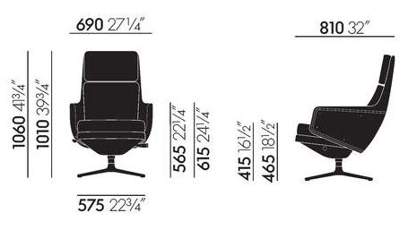 Dimensions grand relax vitra