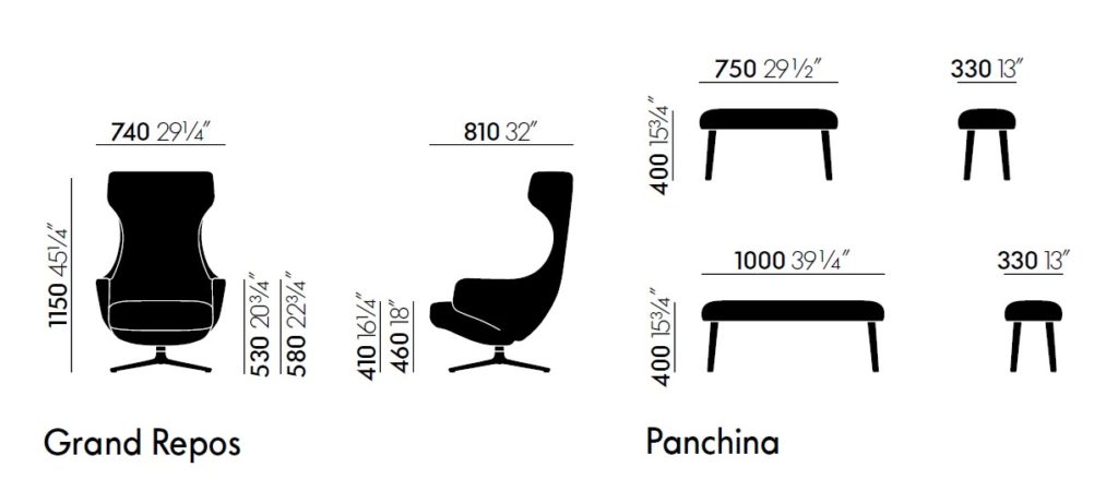 dimensions grand repos vitra