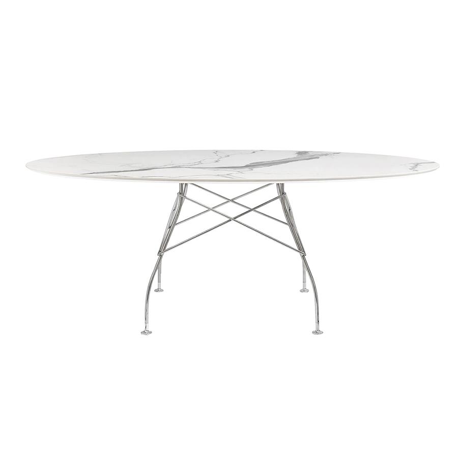 table bureau repas glossy marble table kartell