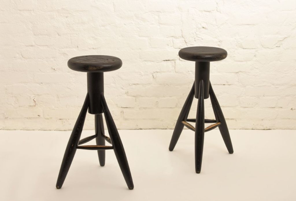 tabouret haut bois rocket bar artek