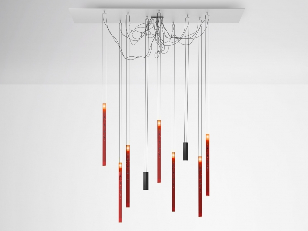 luminaire suspension flying flames ingo maurer