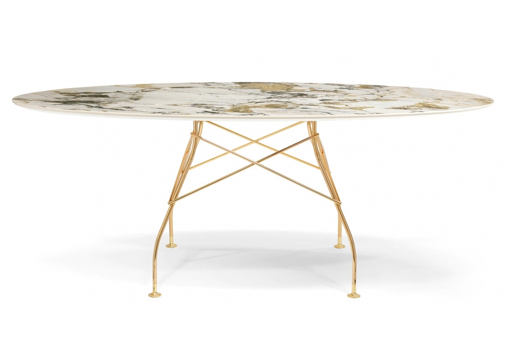 table bureau repas glossy marble table kartell