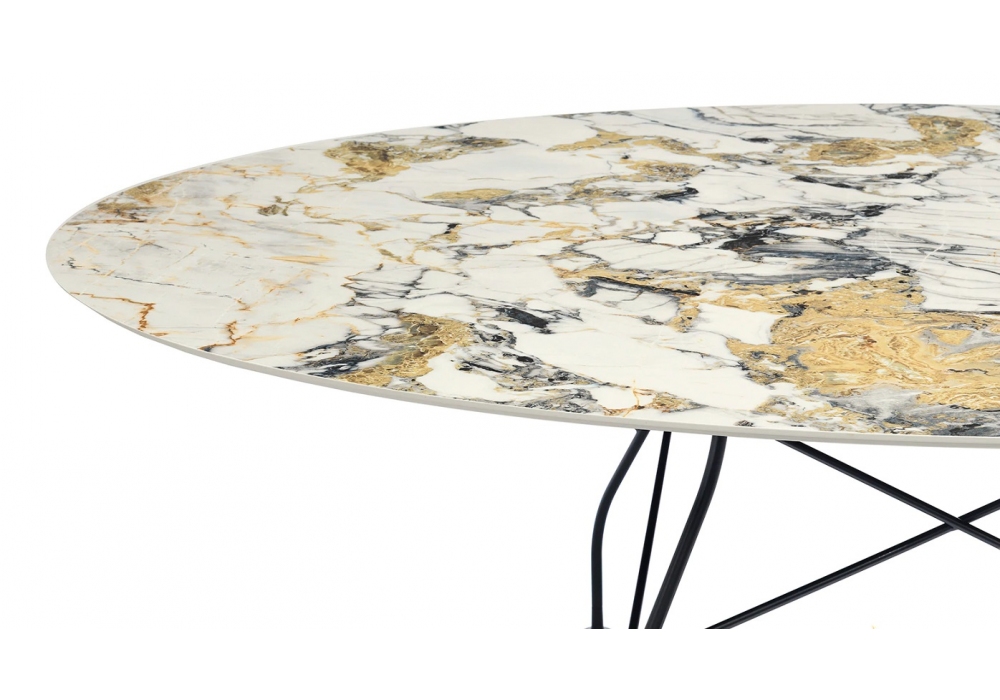 table bureau repas glossy marble table kartell